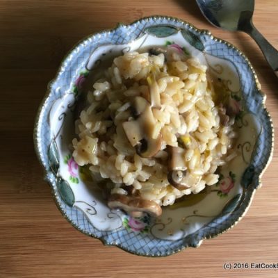 Mushroom Risotto with Gluten-Free beer