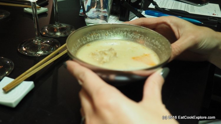 Salmon soup from Hideki's home region