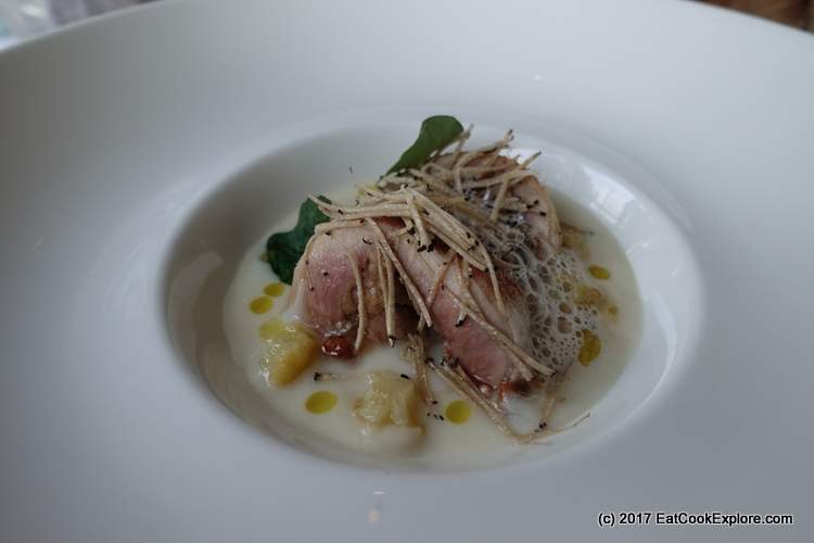 Local Quail, summer truffles and girolles The River Room Galgorm Resort and Spa