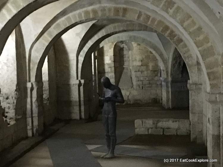 Antony Gormley.'s Sound II in the crypt Winchester Cathedral