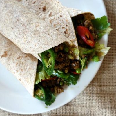 Spicy Minced Lamb Wrap for Curry Week