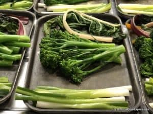 Charred seasonal vegetables