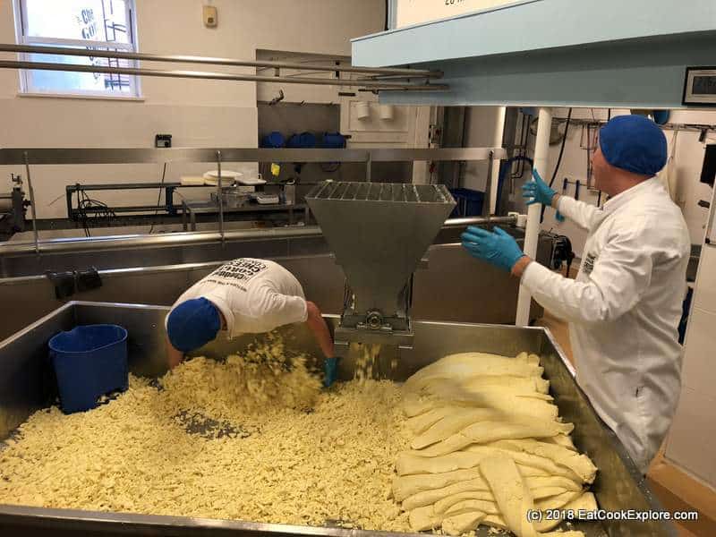 Making artisan cheddar cheese in Cheddar Gorge