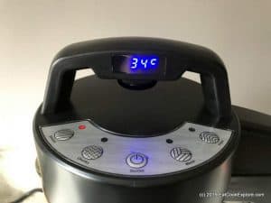 Vonshef Digital Soupmaker Temperature display