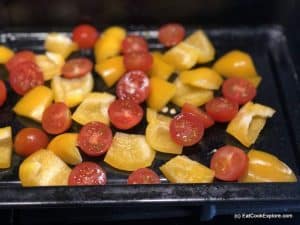 Mindful Chef roast tomatoes and peppers