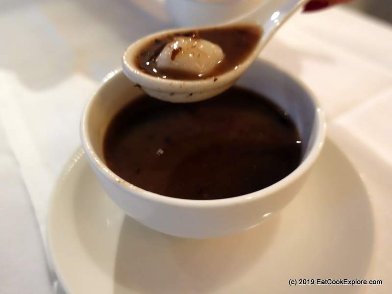 Royal China Carnary Wharf Red bean soup with glutinous rice dumpling