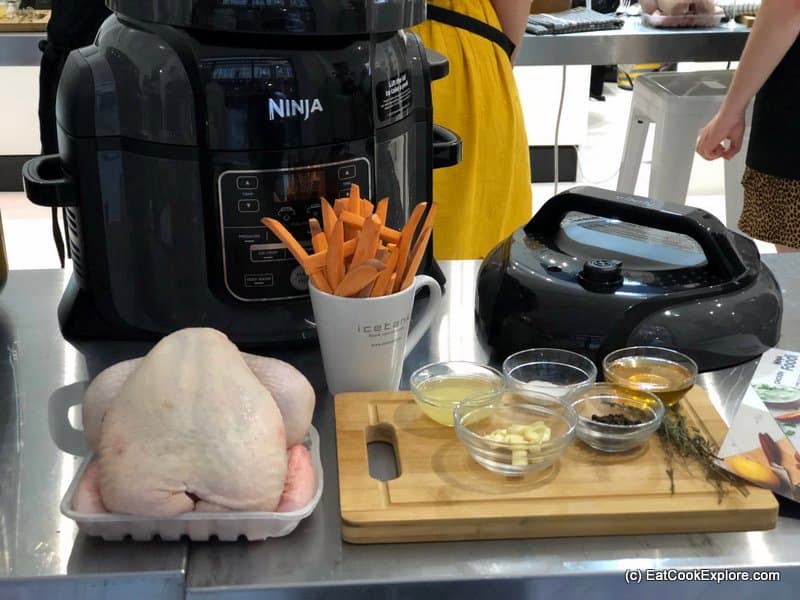 Ingredients for roasting chicken in Ninja Foodi