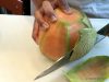Mantua Melon Cut the rind off
