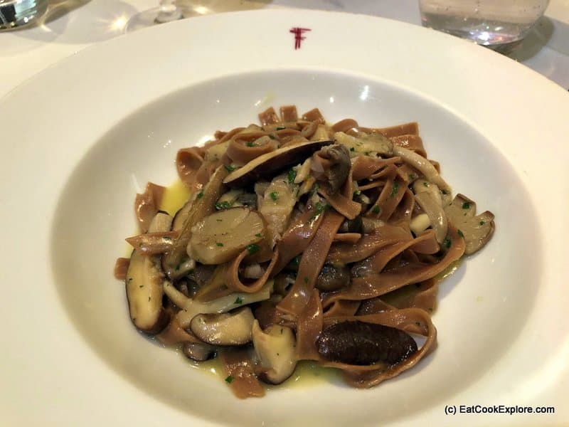 Chestnut Tagliatelle with mixed mushrooms